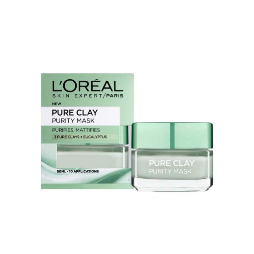L'Oreal Paris Pure Clay Eucalyptus Purity Face Mask 50ml - Image 1