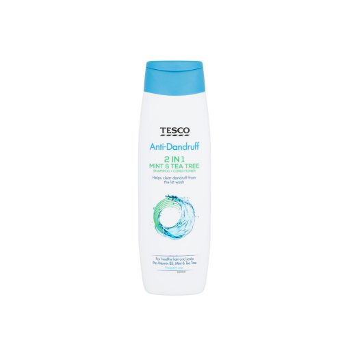Tesco Anti-Dandruff 2 in 1 Mint & Tea Tree Shampoo & Conditioner 300ml - Image 1