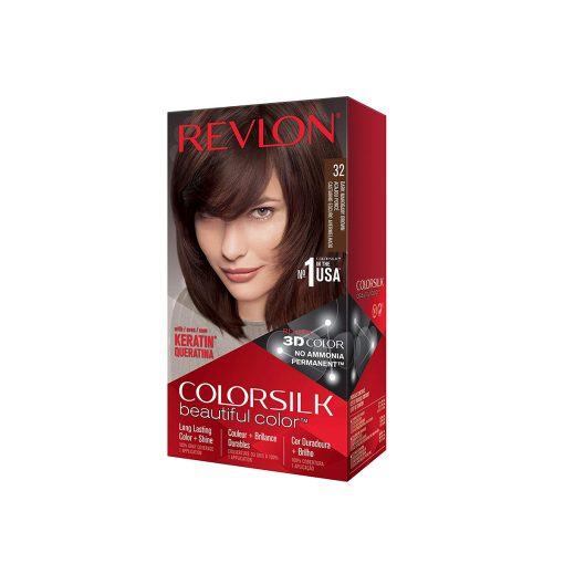 Revlon ColorSilk Beautiful Color (32 Dark Mahogany Brown) - Image 1
