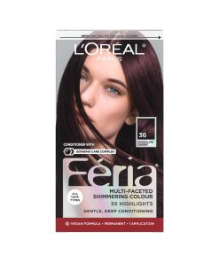 Loreal Feria Multi-Faceted Shimmering Hair Color (36 Chocolate Cherry)