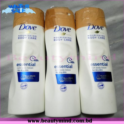 Dove Nourishing Body Care Essential Rich Body Lotion (Dry Skin) 400ml - Image 2