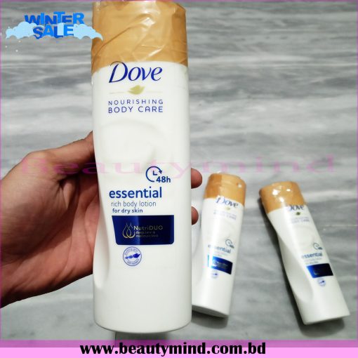 Dove Nourishing Body Care Essential Rich Body Lotion (Dry Skin) 400ml - Image 3