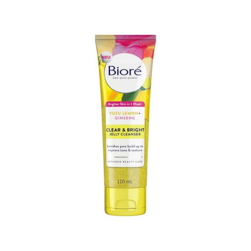 Biore Clear & Bright Yuzu Lemon and Ginseng Jelly Cleanser 110ml - Image 1