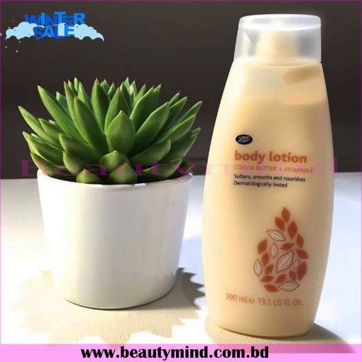 Boots Cocoa Butter & Vitamin E Body Lotion 390ml - Image 2