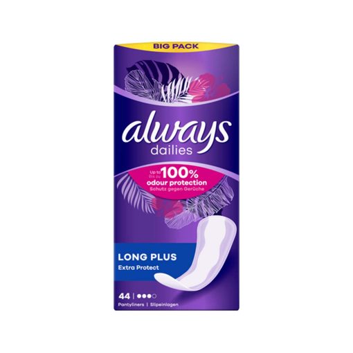 Always Dailies Extra Protect Long Plus Pantyliners (44 Pads) - Image 1