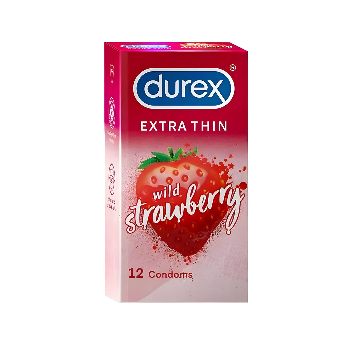 Condom Durex Extra Thin Wild Strawberry Flavored Condoms (12Pcs) - Image 1