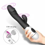 Rechargeable Rabbit Dildo Vibrator G-Spot Massager Sex toys for Women - Image 5