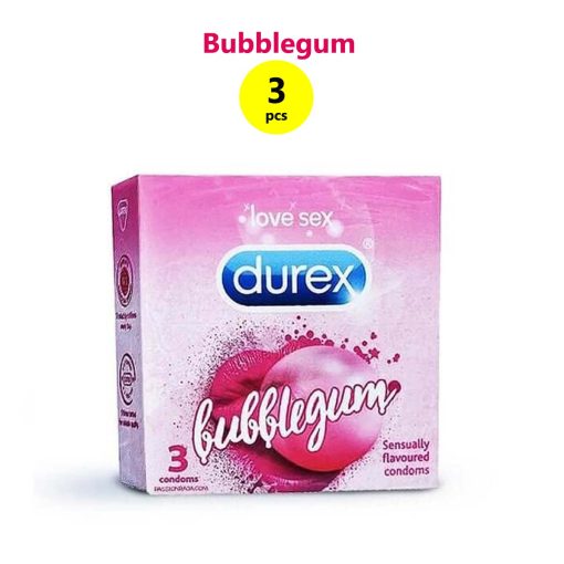 Durex Extra thin Bubblegum Flavored Condoms 3 pcs - Image 1