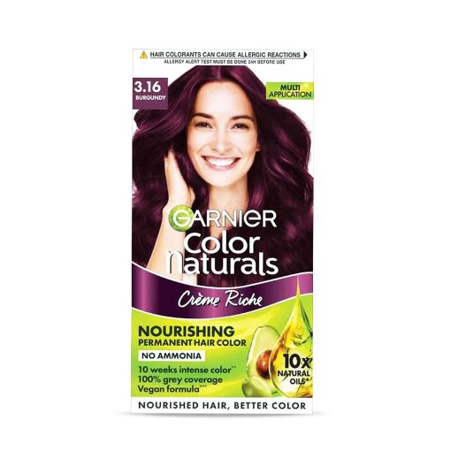 Garnier Color Naturals Nourishing Permanent Hair Color Cream (3.16 Burgundy) - Image 1