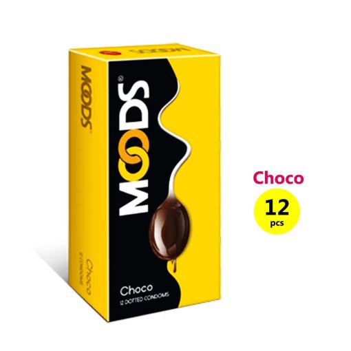 MOODS Chocolate Dotted Condoms 12pack - Image 1