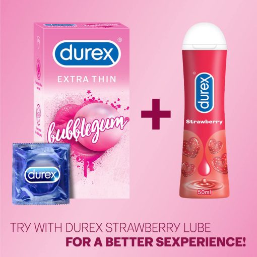 Durex Extra thin Bubblegum Condoms For Men (10 Pcs) - Image 5