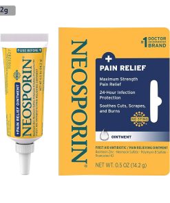 Neosporin +Maximum-Strength Pain Relief Dual Action Antibiotic Ointment with Bacitracin Zinc 14.2 g