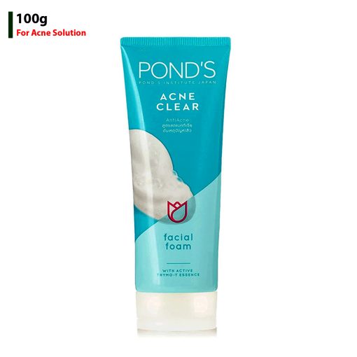 Ponds Acne Solution Facial Foam With Active Thymo-T Essence 100g - Image 1