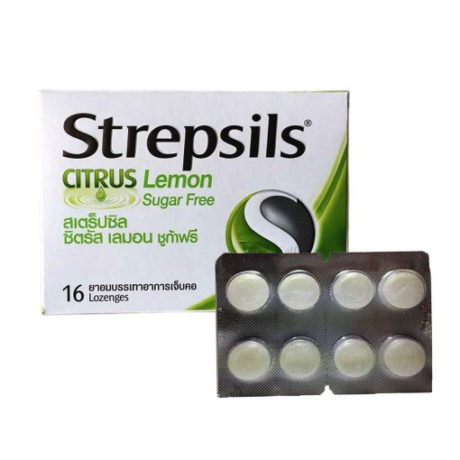 Strepsils citrus lemon sugar free lozenges 16pcs - Image 1