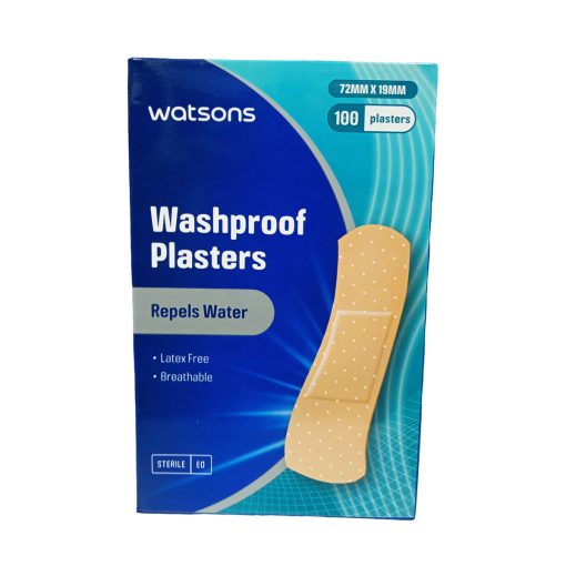 WATSONS Washproof Sterile Extra Large Plaster Breathable Latex Free-100 plasters - Image 1