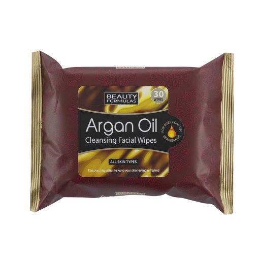 Beauty Formulas Argan Oil Cleansing Facial Wipes (30 Wipes) - Image 1