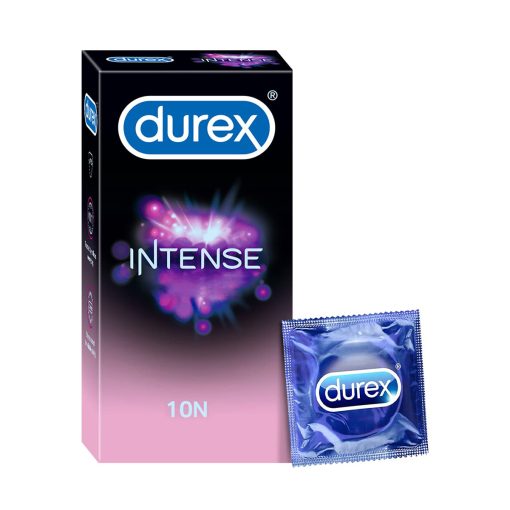 Durex  Dotted and Ribbed Intense Condoms for her - 10 Count - Image 1