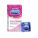 Durex Extra Ribbed Dotted Condoms  for Extra Stimulation 10count