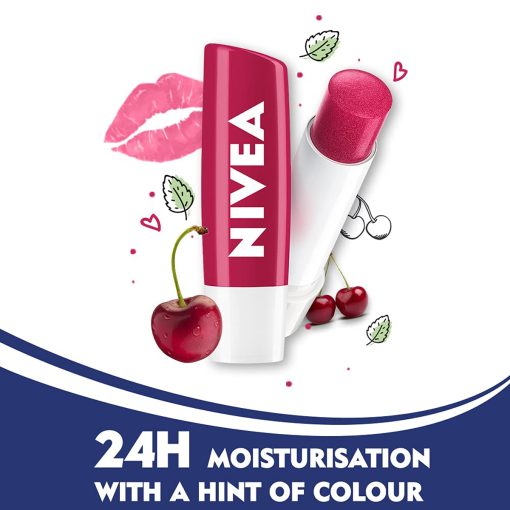 Nivea Cherry Shine Lip Balm 4.8g - Image 2
