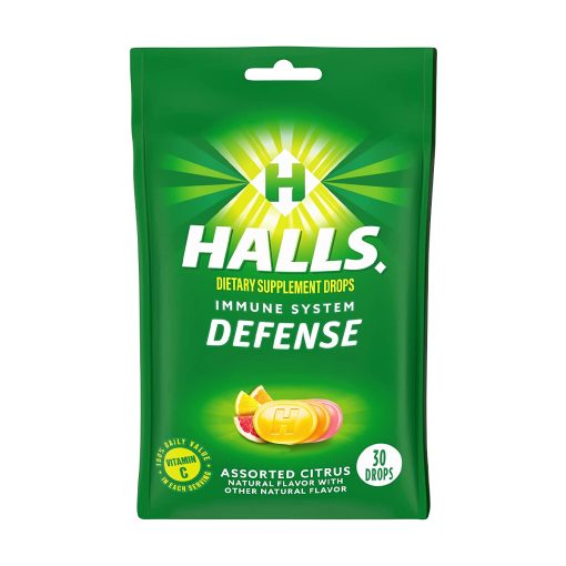 Halls Defense Vitamin C Assorted Citrus Cough Drops 30 pcs - Image 1