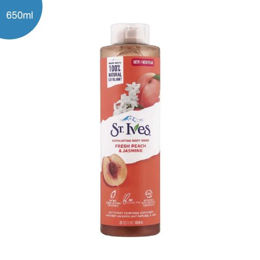 St.Ives Exfoliating Fresh Peach & Jasmine Body Wash 650ml - Image 1