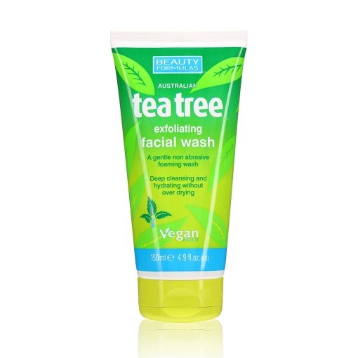 Beauty Formulas Tea Tree Exfoliating Facial Wash 150ml - Image 1