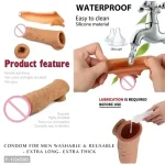 Top-notch Real Skin Delay Ejaculation Reusable Realistic Dragon Condoms For Men - Image 3