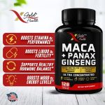X Gold Health Maca+Panax Ginseng Ultra Concentrated 120 Capsules - Image 3