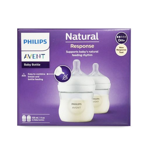 Philips Avent Natural White Feeding Bottle 2 pc Set (0m+) -125 ml - Image 2