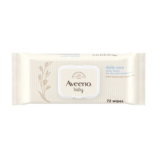 Aveeno Daily Care Baby Wipes for Dry and Sensitive Skin (72 Wipes) - Image 1