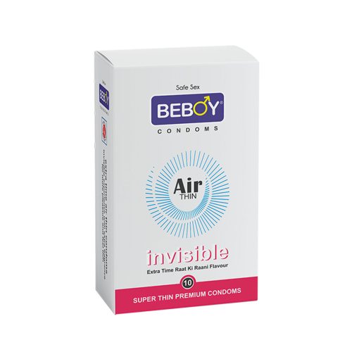 Beboy Air Thin Invisible Extra Time (Raat Ki Raani) Condom – 10pcs - Image 1