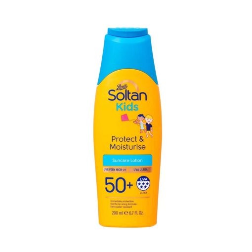 Boots Soltan Kids Protect & Moisturise Suncare Lotion (SPF 50+) 200ml - Image 1