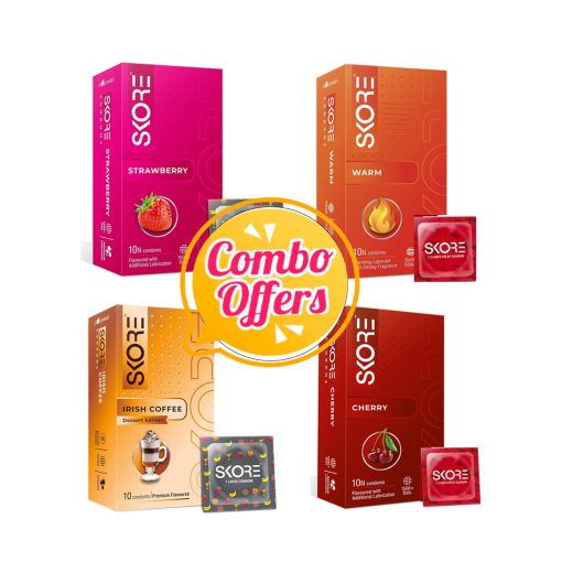 Skore(Cherry Flavored+Warm+ Irish Coffee +Strawberry) 40 pcs combo pack - Image 1