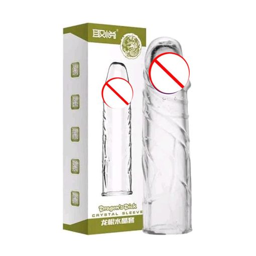 Super Silicone Crystal Clear Reusable Dragon Head Condom for Men - Image 1