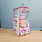 Little Fish Glass 0+month Baby Feeding Bottle (Pink) with Handles 120 ml - Image 4
