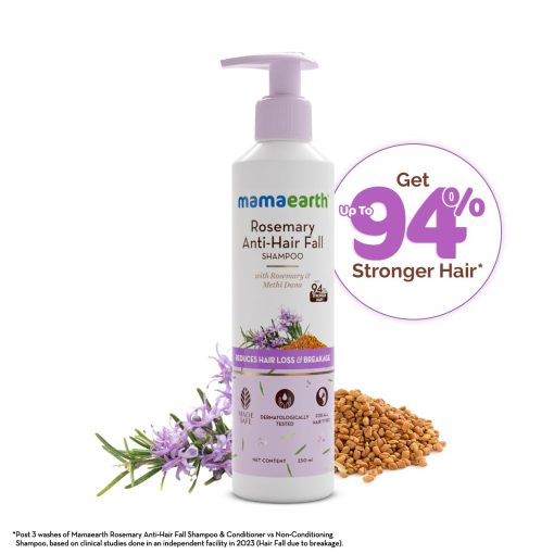 Mamaearth Rosemary Anti Hair Fall Shampoo with Rosemary & Methi Dana 250 ml - Image 1