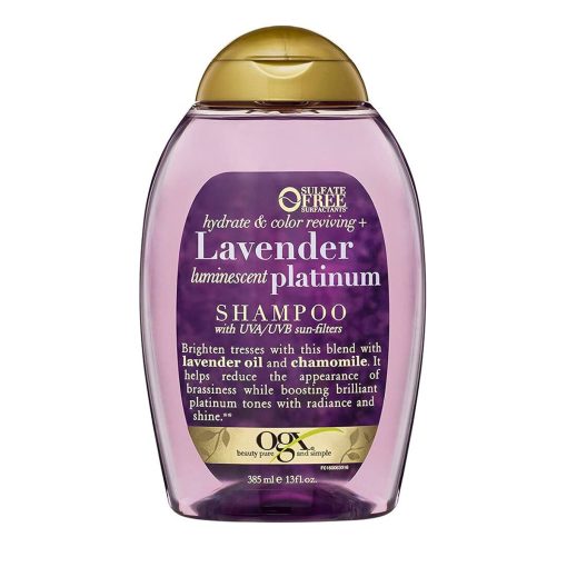 OGX Hydrate & Color Reviving + Lavender Luminescent Platinum Shampoo 385ml - Image 1