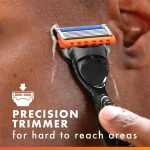 Gillette Fusion5 Power Men’s Razor Handle, Orange, 1 Blade Refill - Image 5