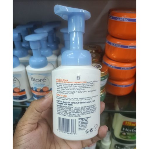 Biore blue agave and baking soda Anti-Blemish Cleansing Foam combination skin 200ml - Image 3