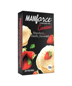 Manforce Cocktail Strawberry & Vanilla Flavored Condom 10 Pieces