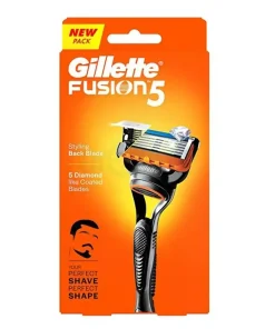 Gillette Fusion 5 Razor with Styling Black Blade & 5 Diamond Like Coated Blades