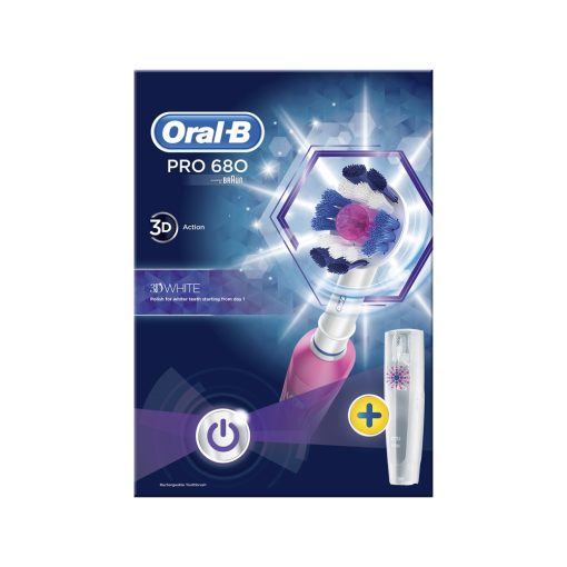 Oral-B Pro 680 Pink 3DWhite Electric Toothbrush - Image 4