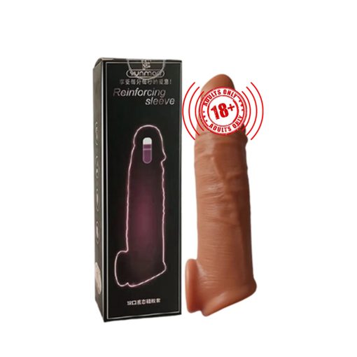 Reinforcing Sleeve Real Skin Vibration Condom For Men - Image 1