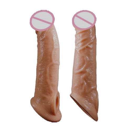 Real Skin Penis Extender Lock Type Jumbo Dragon Condoms (8 Inch) - Image 2