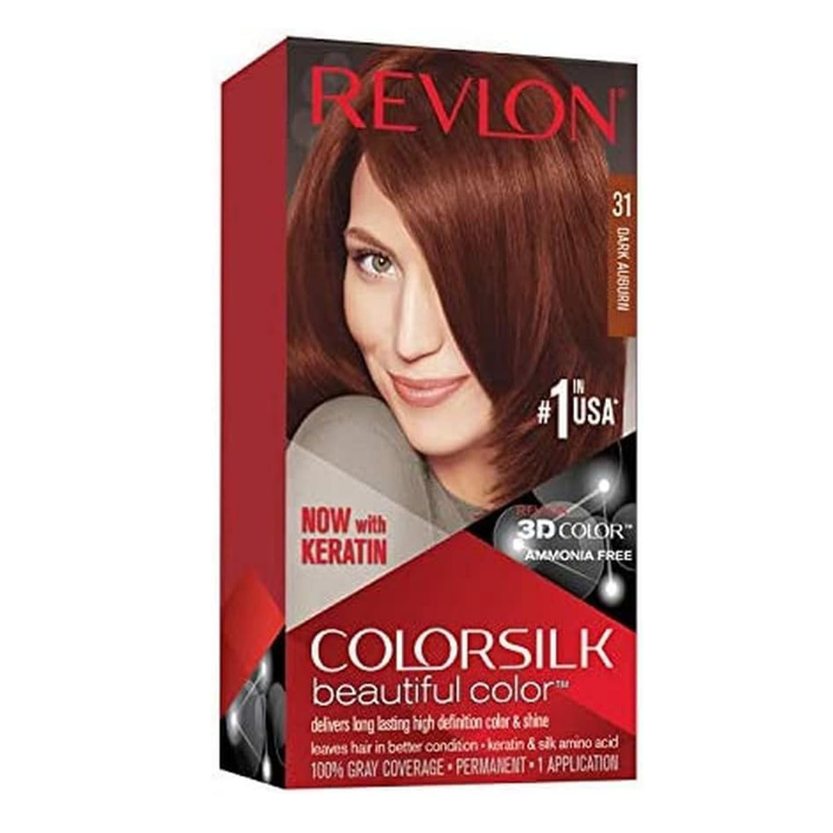 51ZNoQhlFLL._AC_SX679_ (1) Revlon Colorsilk Beautiful Hair Color (31 Dark Auburn) - Image 1