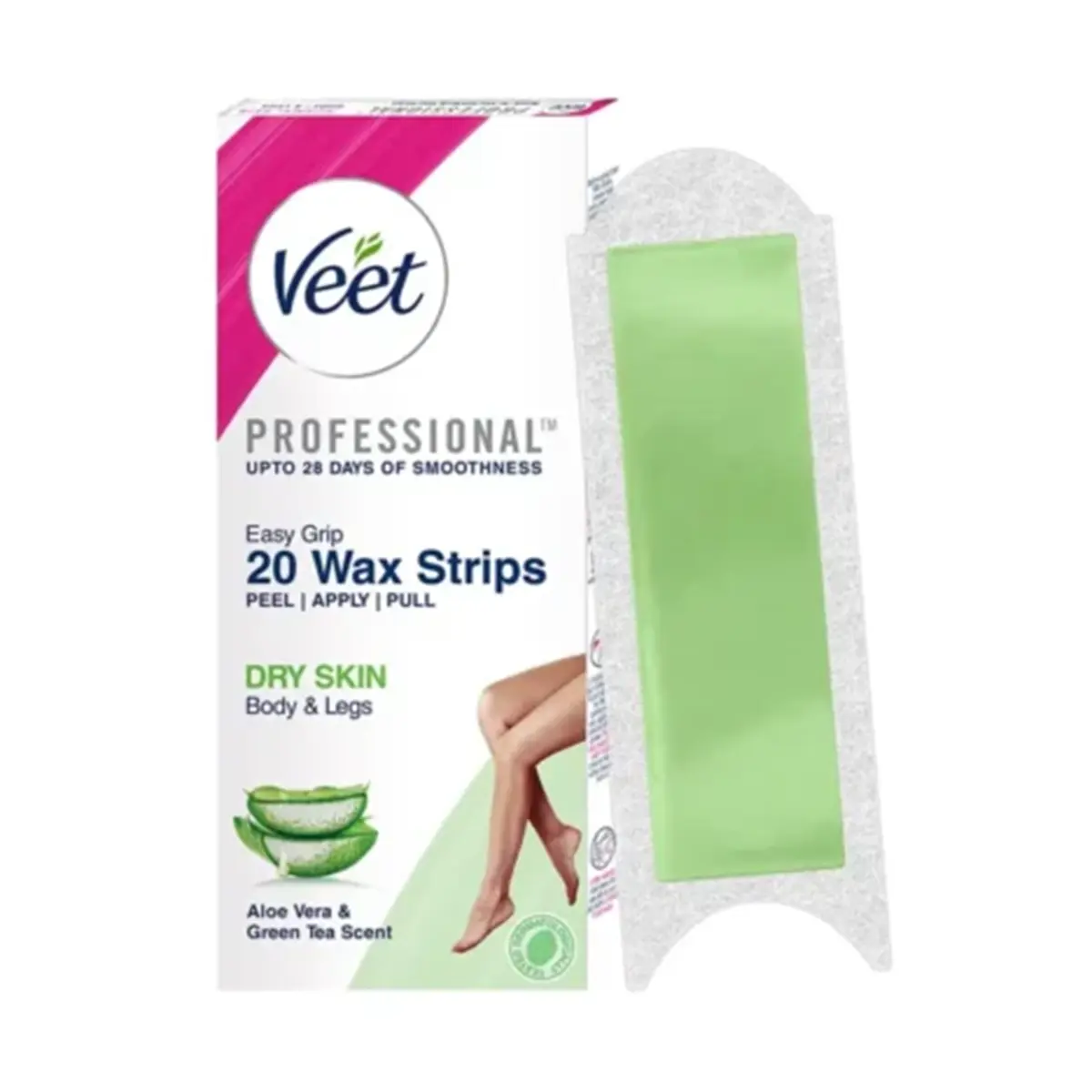 Veet-Professional-Wax-Strips-with-Aloe-Vera-and-Green-Tea-20-Strips-500x500 Veet Professional Ready To Use Wax Strips with Aloe Vera and Green Tea for Dry Skin 20strips - Image 1